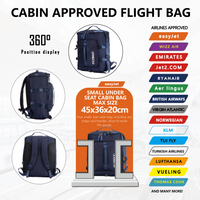 FLYMAX 45x36x20 EasyJet Cabin Bag Underseat Carry on Hand Luggage Flight Backpack