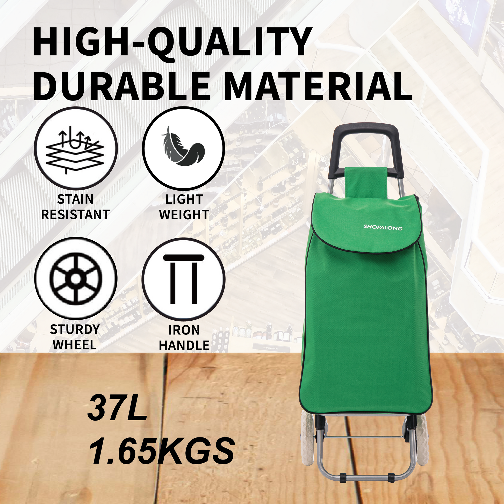 Shopalong Lightweight Shopping Trolley 