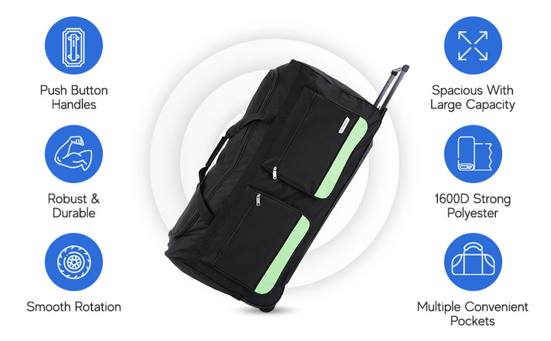 Flymax 40" XL Large Rolling Lightweight Wheeled Suitcase