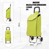 Lightweight Shopping Trolley Large Grocery Cart Basket on 2 Wheels