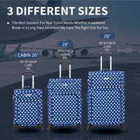 FLYMAX 24" Medium Suitcase - 4 Wheel Lightweight Expandable Luggage 69L 2.95KG