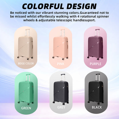 Flymax Parisian Edge – Sleek & Lightweight Premium 2 Piece Luggage Set