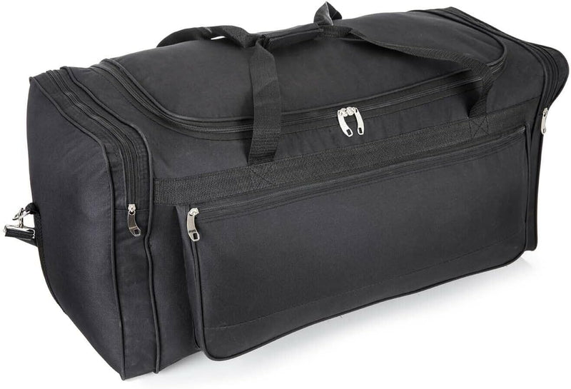 32" Large Holdall Duffle Bag Lightweight Travel Duffel with Strong Zippers & Foldable Luggage Blue 100 Litre