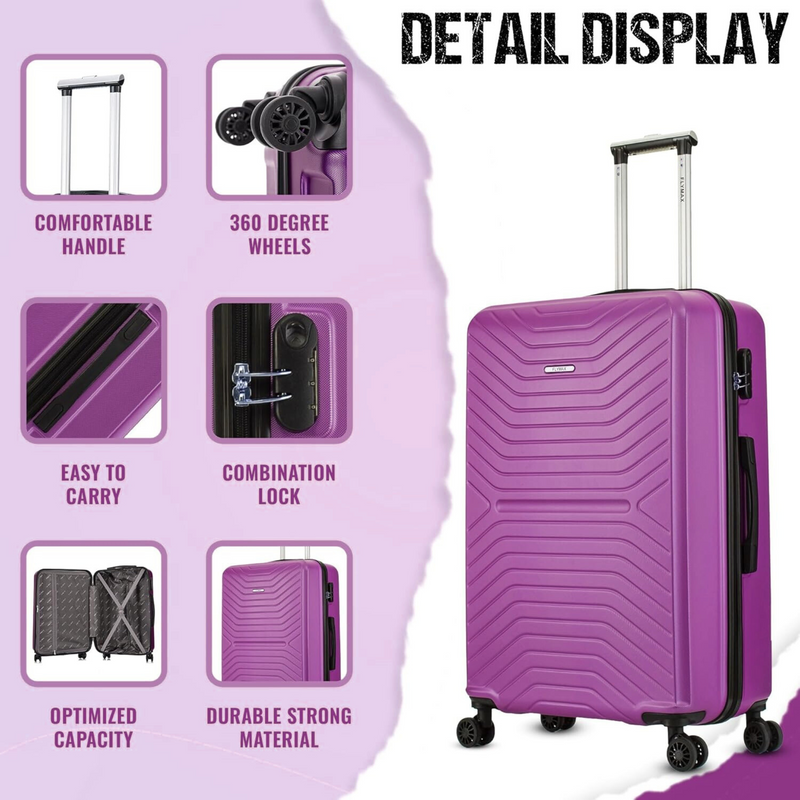 Flymax New York Fort 4-Piece Luggage Set– Travel Smart with Elegance