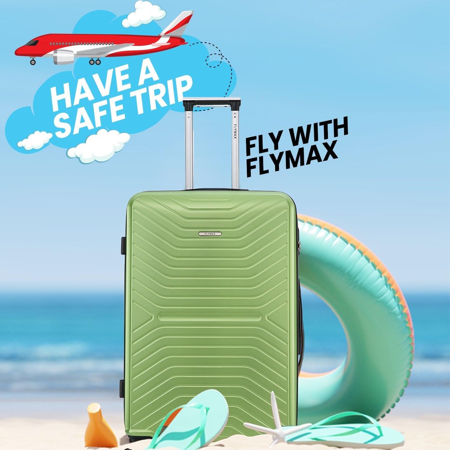 Flymax 4 Wheel Hardshell Suitcases London Legacy