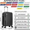 Flymax New York Fort Lightweight Cabin Suitcase 55x35x20 – Compact and Convenient Travel Luggage