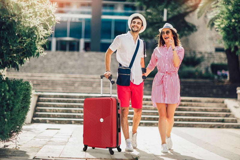 Travel in style with Flymax ParisFlex Medium Hard Shell Suitcase