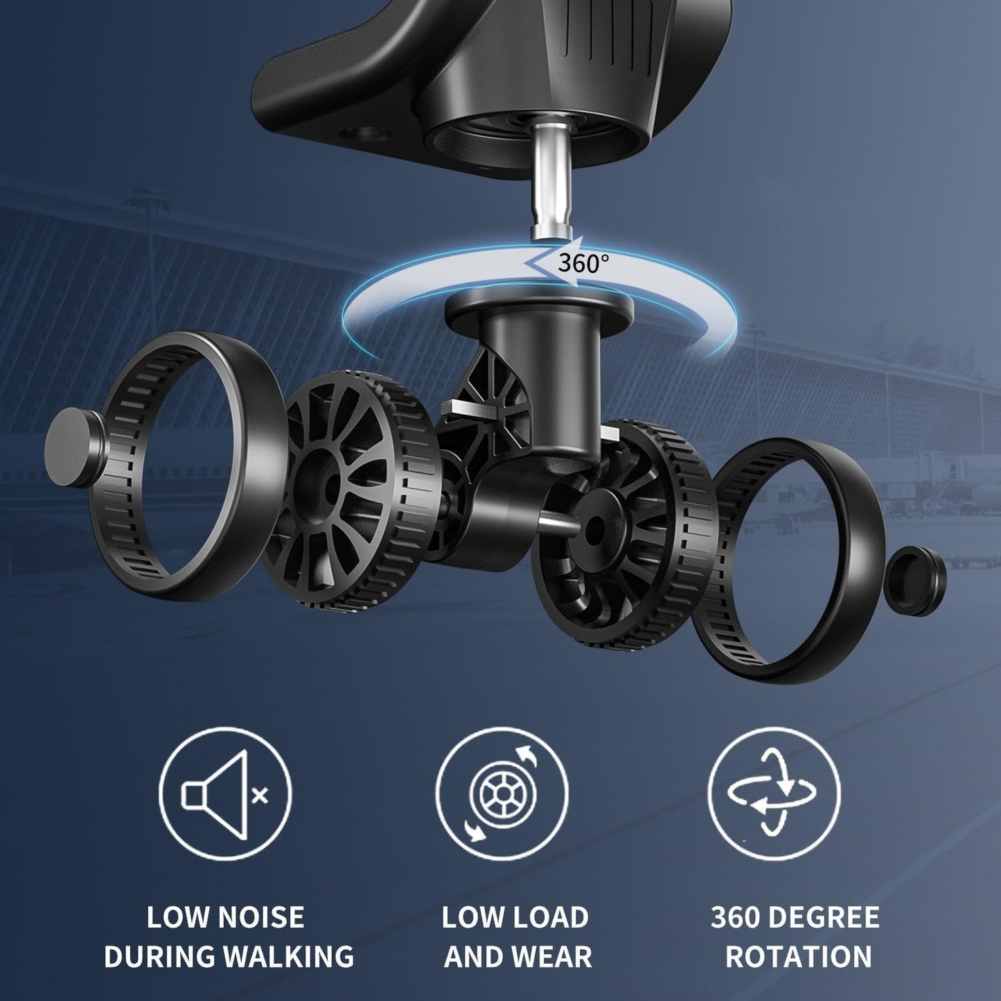 Flymax Mumbai Fortress 24" Medium Lightweight Suitcase 360 spinner wheels