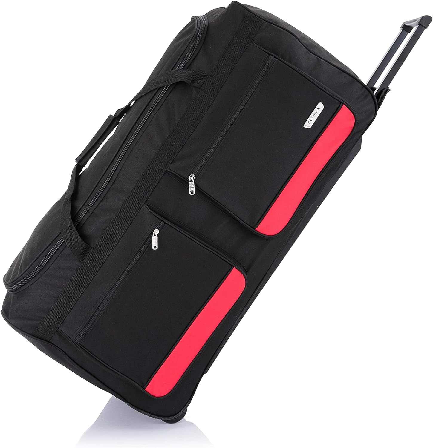 Flymax 36" XL Extra Large Lightweight Wheeled Duffle Bag in Red