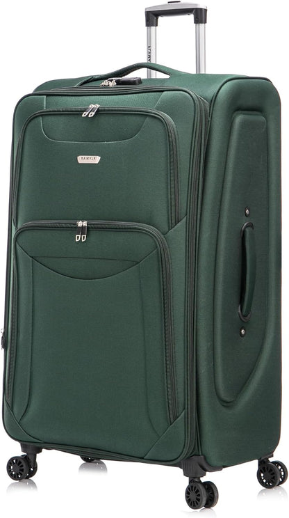 Flymax Barcelona Breeze Medium Soft Shell Suitcase in green