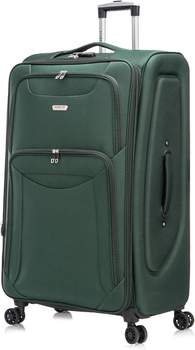 Flymax Barcelona Breeze Medium Soft Shell Suitcase in green