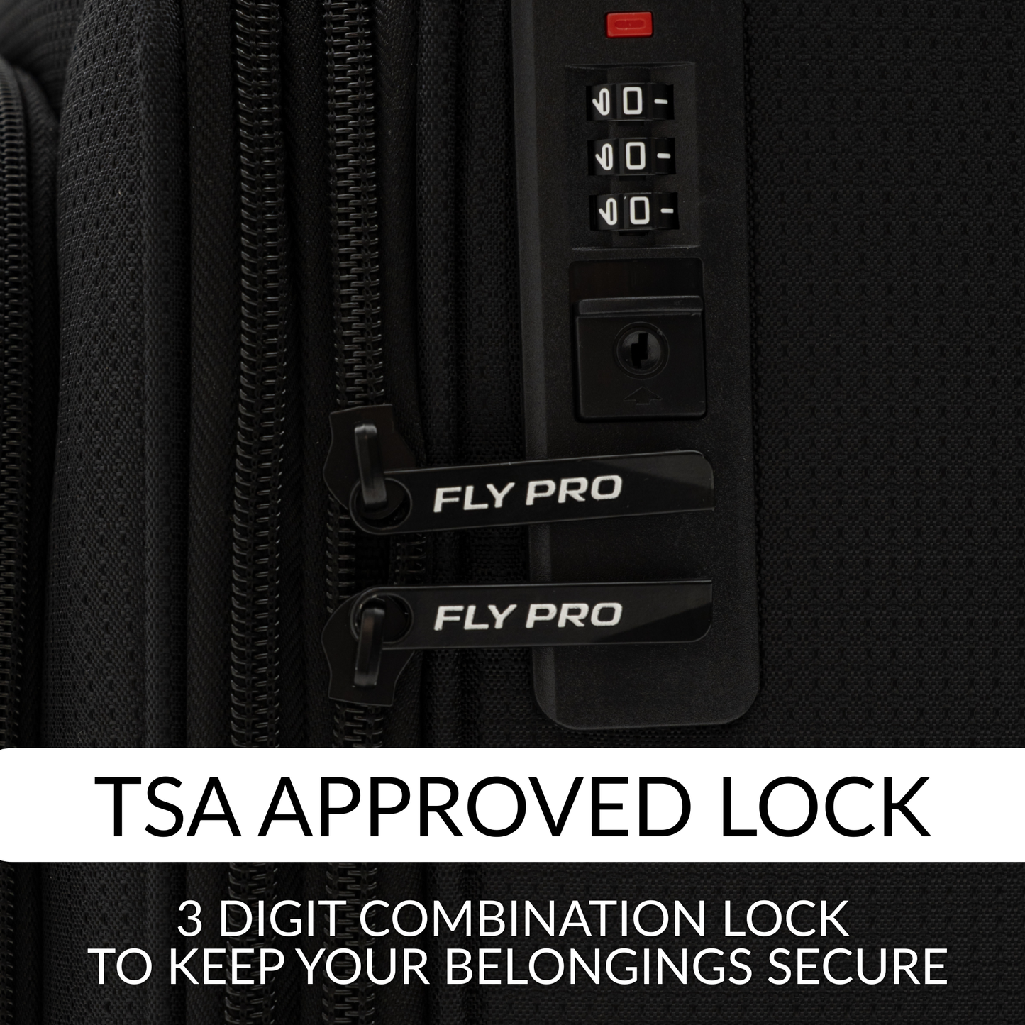 FLY PRO 32" XL Lightweight Expandable Suitcase – 127L, 4 Wheels & Combination Lock