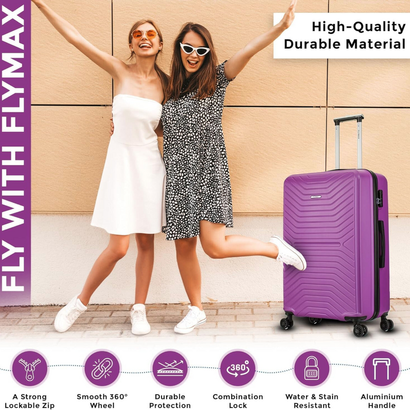Flymax New York Fort 4-Piece Luggage Set– Travel Smart with Elegance