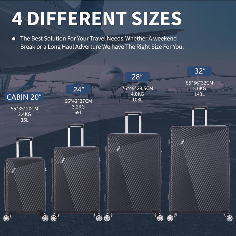  Flymax Mumbai Fortress Lightweight Carry-On suitcase  diffrent sizes