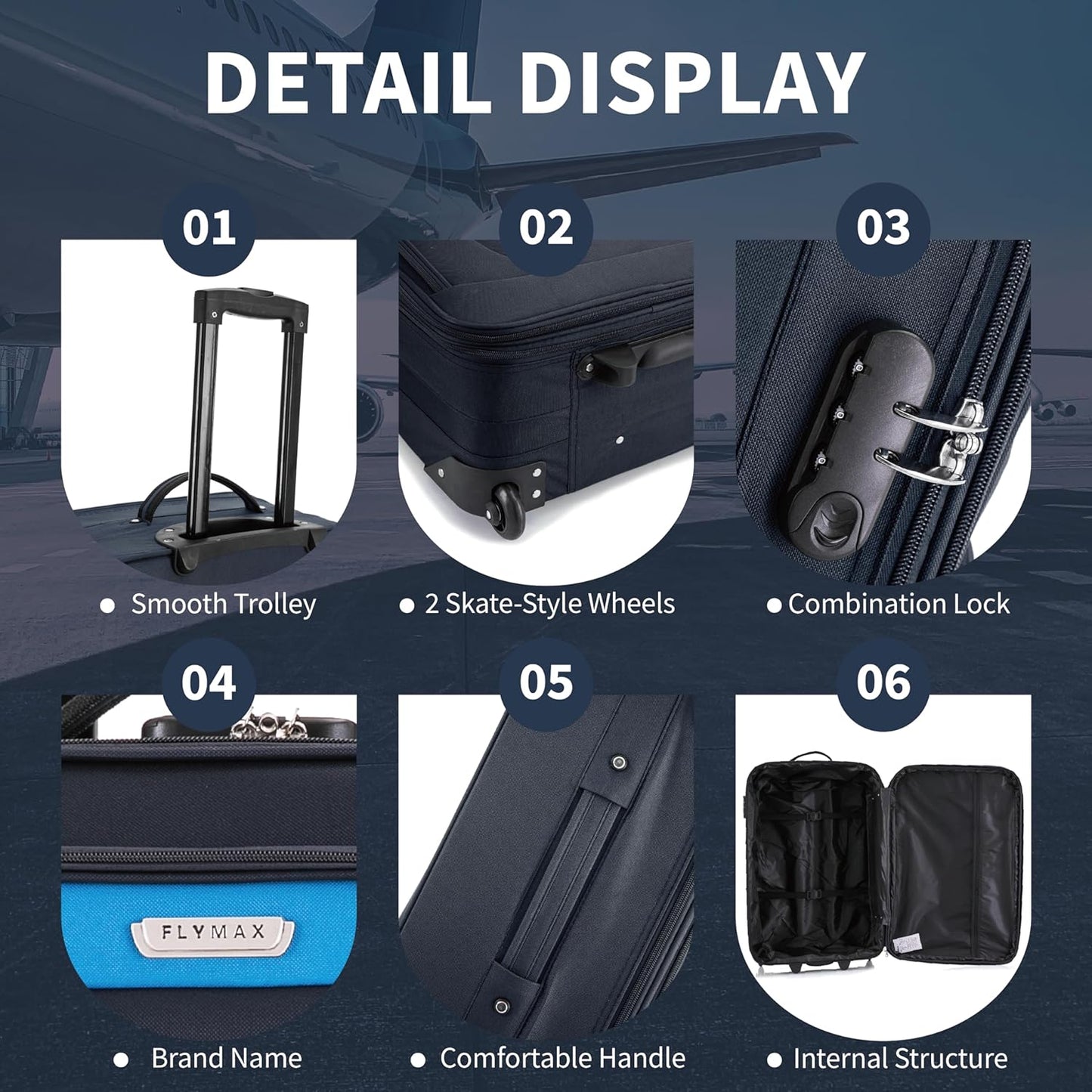 Vienna Voyager 24 inch lightweight suitcase in features