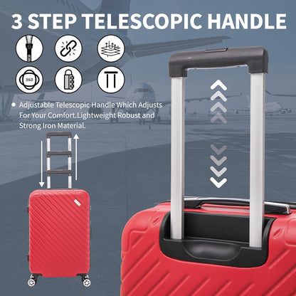 24-Inch Super LightweighSeoul Defender Suitcase Close-up of the telescopic handle of the 29-inch suitcase.