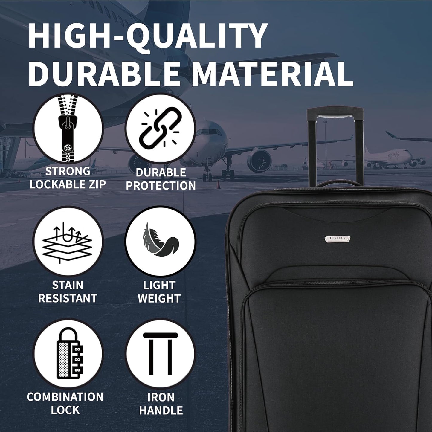 Flymax Nairobi Navigator Cabin Suitcase high quality materials