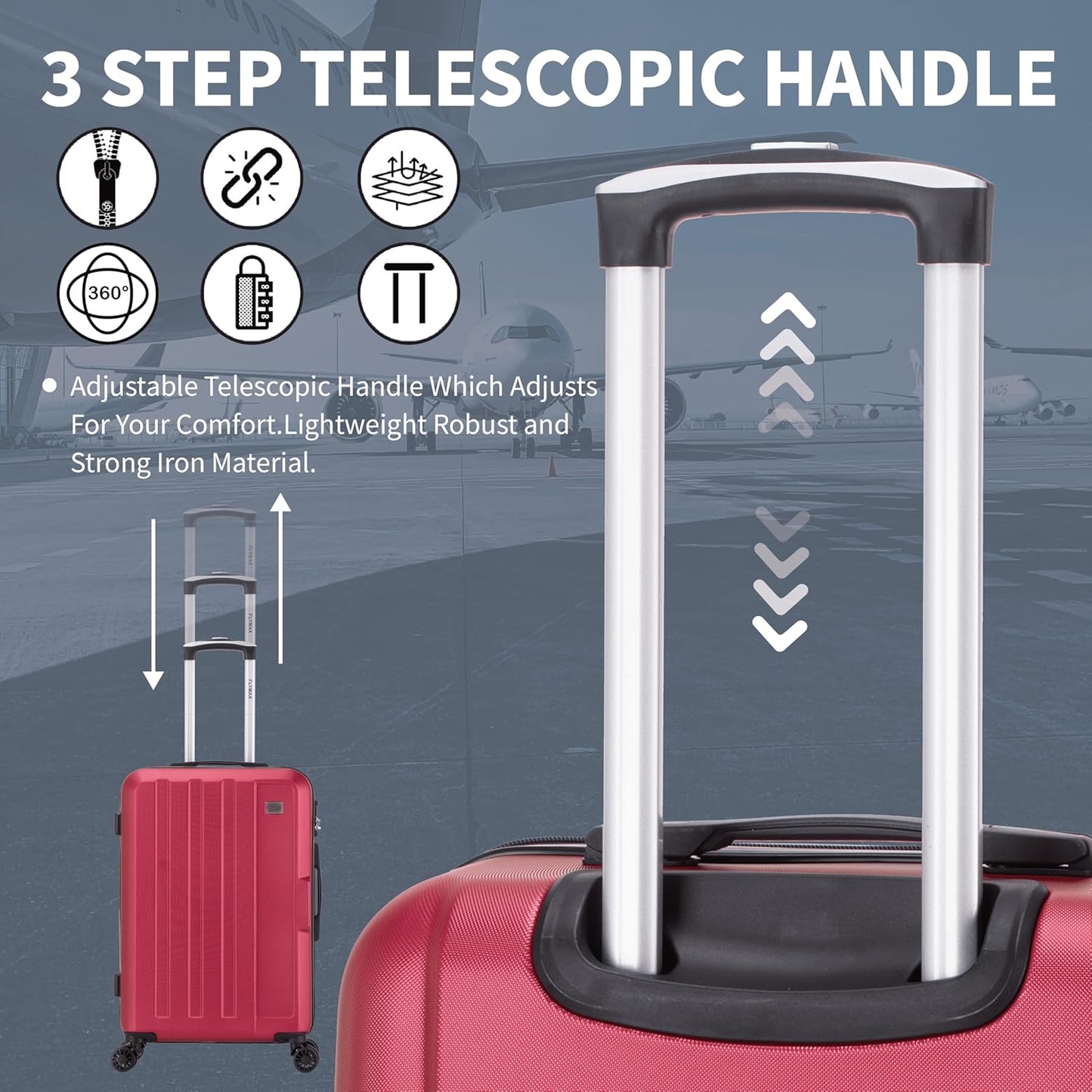 Flymax New York Fort Lightweight Cabin Luggage 55X40X20 Ryanair.