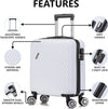 Flymax Mumbai Fortress 56X45X25 Lighweight Easyjet Cabin Suitcase.