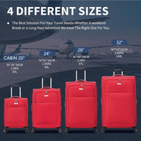 Flymax Canada Explorer – The Ultimate 4-Piece Luggage Set for Every Journey