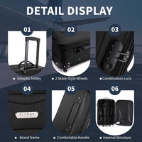 Flymax Nairobi Navigator Medium Soft Shell suitcase features
