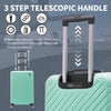 24-Inch Super Lightweight Suitcase Close-up of the telescopic handle of the 24-inch suitcase.
