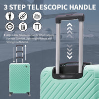 24-Inch Super Lightweight Suitcase Close-up of the telescopic handle of the 24-inch suitcase.