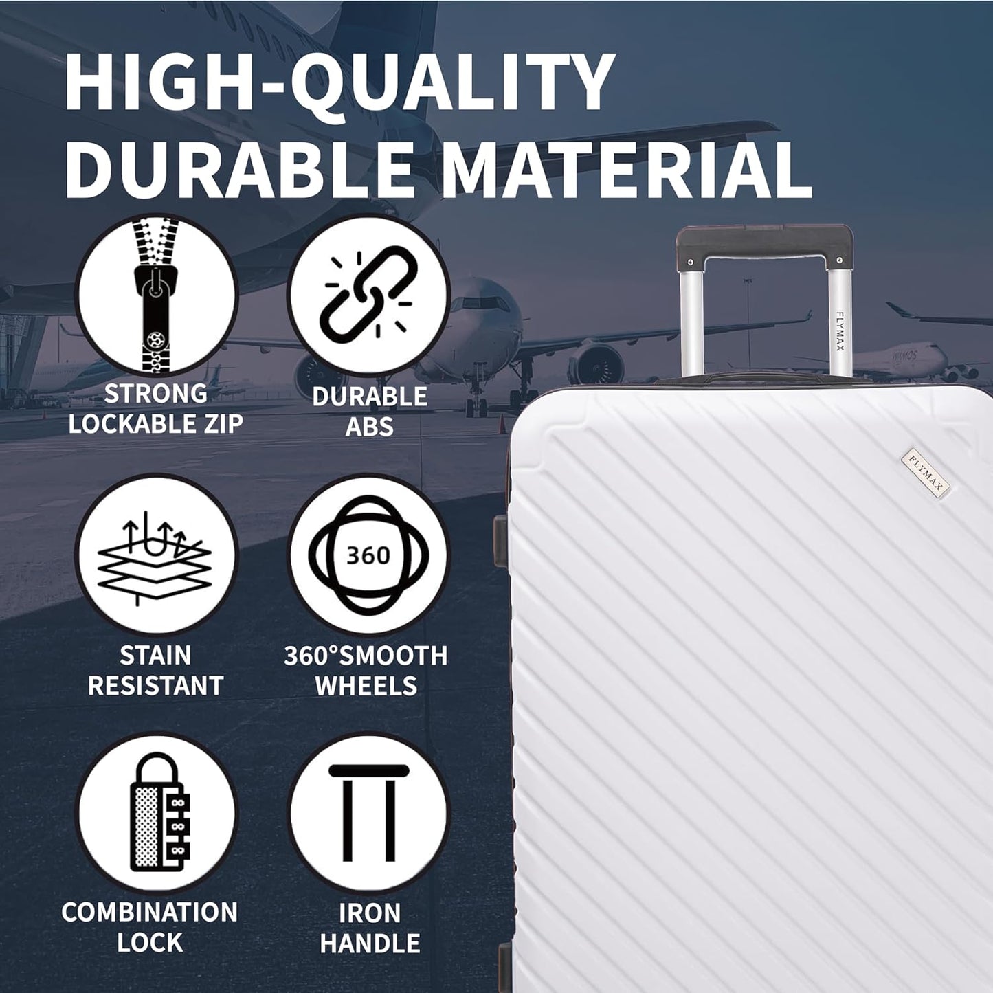 Flymax Seoul Defender 4 Wheel Hardshell Suitcases