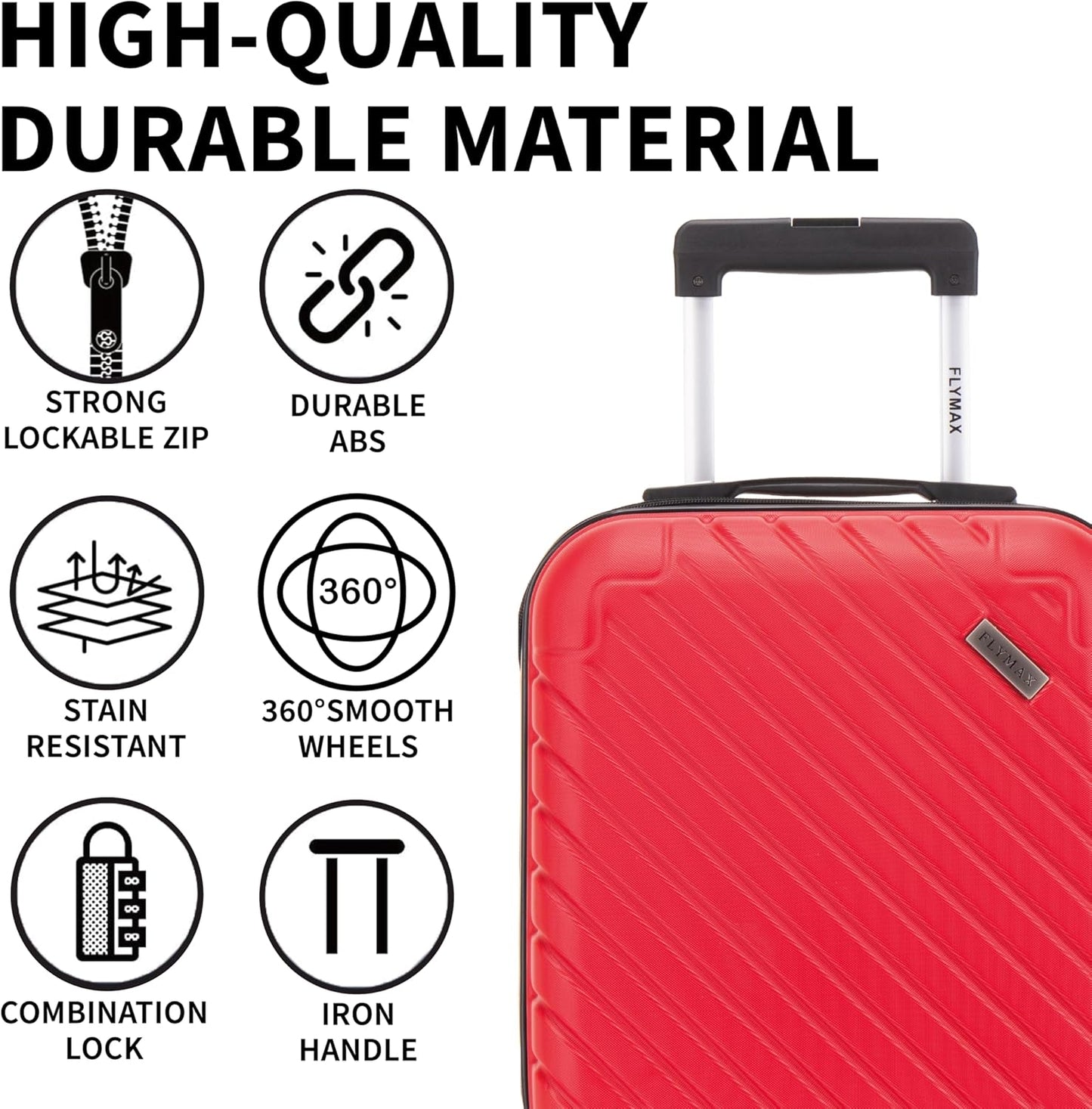 Flymax Seoul Defender Lightweight Cabin Luggage 45X36X20 EASYJET.