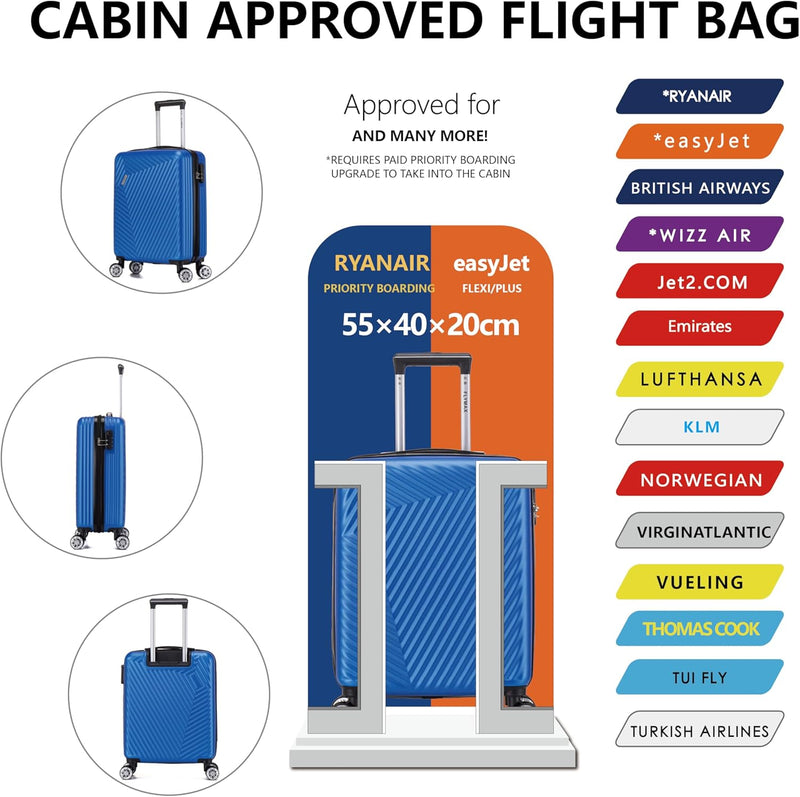 Flymax Mumbai Fortress Lightweight Cabin Luggage 55X40X20 Ryanair.