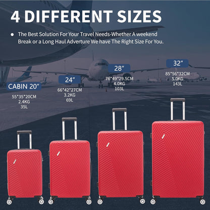 Flymax 4 Wheel Hardshell Suitcases 2191