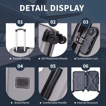 Flymax New York Fort Lightweight Cabin Luggage 45X36X20 EASYJET.