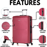 Flymax London Legacy 24-Inch Medium Suitcase – Spacious and Durable Travel Luggage