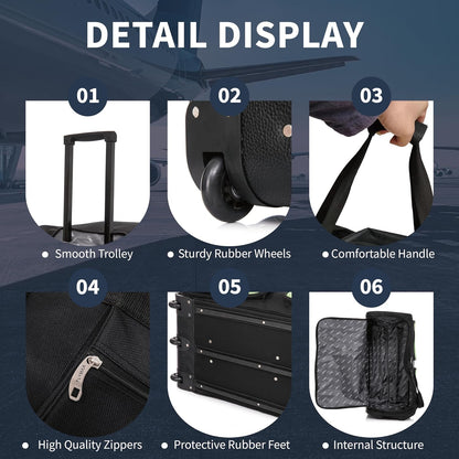 32-Inch Wheeled Travel Bag detailed view of internal compartments with large storage space and durable zippers.