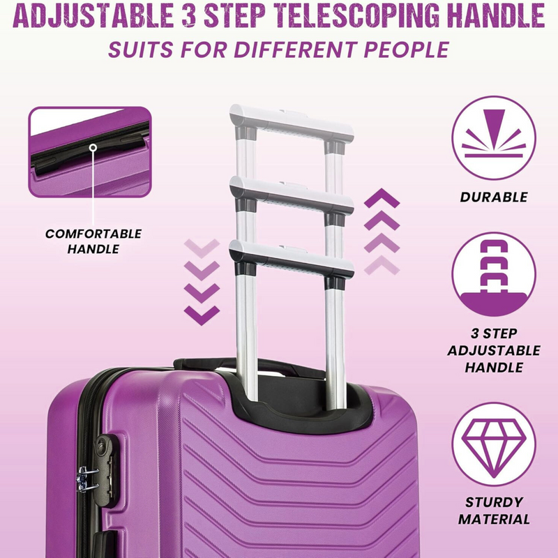 Flymax New York Fort 4-Piece Luggage Set– Travel Smart with Elegance