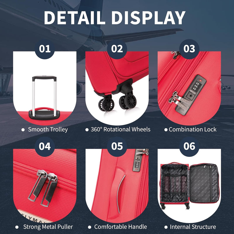 Flymax Canada Explorer – The Ultimate 4-Piece Luggage Set for Every Journey