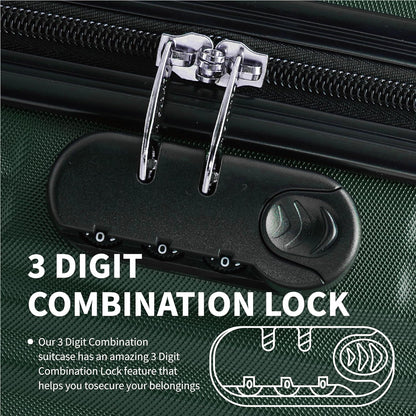 Flymax Mumbai Fortress 24" Medium Lightweight Suitcase 3 digit code