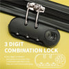 Secure 3-Digit Combination Lock – Flymax New York Fort Lightweight Cabin Suitcase