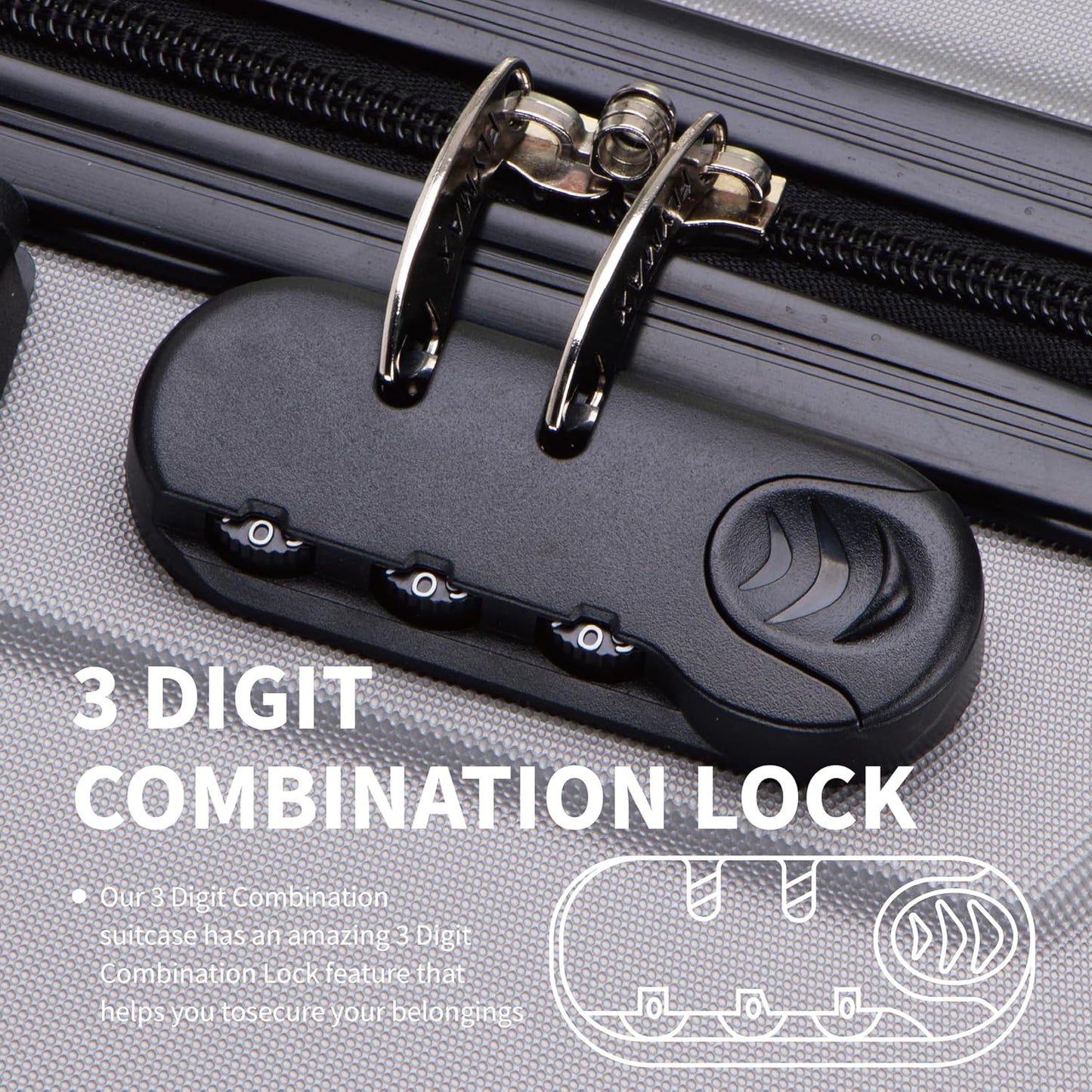 Flymax 4 Wheel Hardshell Suitcases London Legacy