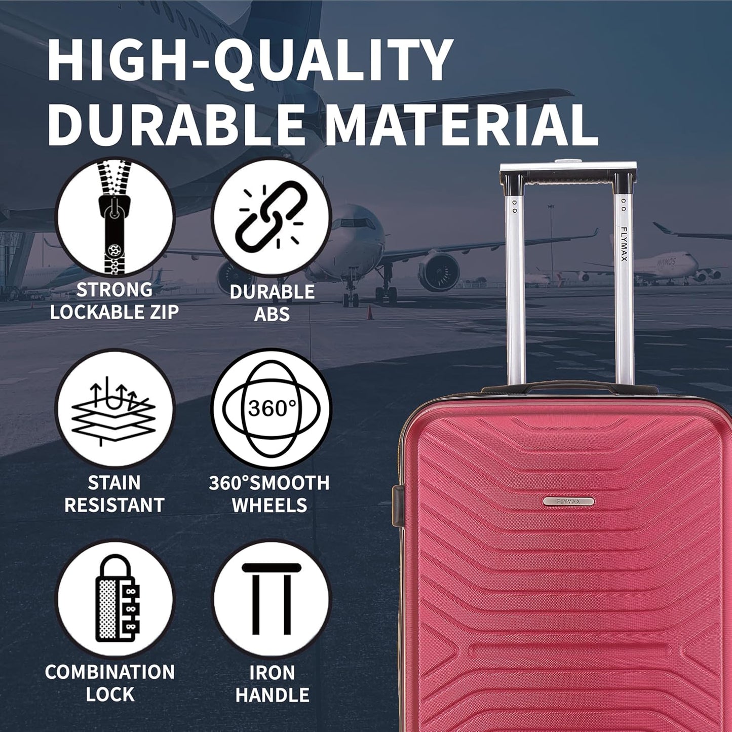 Flymax London Legacy Lightweight Cabin Luggage 45X36X20 EASYJET.