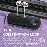 Secure 3-digit combination lock on the Flymax London Legacy Lightweight Cabin Luggage for peace of mind during your travels