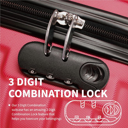 Seoul Defender 29-Inch Super Lightweight Suitcase Close-up of the 3 digit lock
