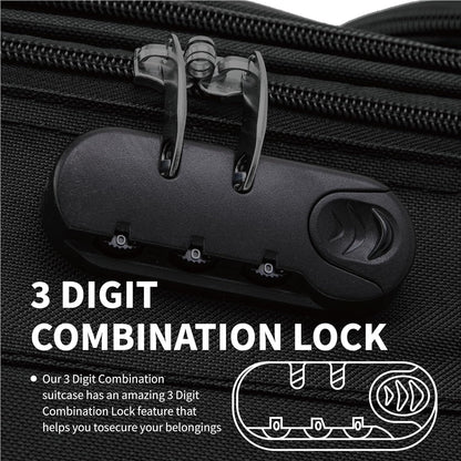 Flymax Nairobi Navigator Cabin Suitcase 3 digit locker