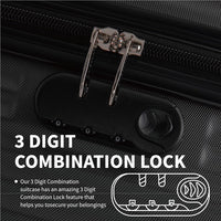 Mumbai Fortress Large Hard Shell Suitcase 3 digit lock