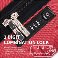 Flymax Kyoto Guardian Lightweight Medium Hard Shell Suitcase 3 digit lock