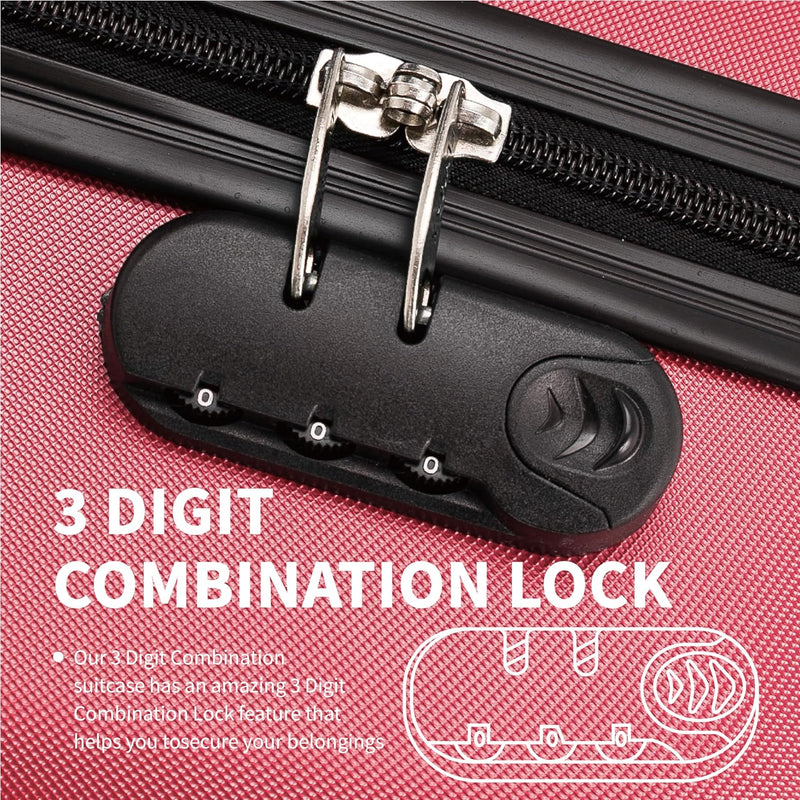 Secure 3-Digit Combination Lock – Flymax New York Fort 29-inch Large Suitcase
