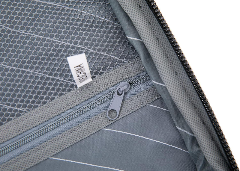 Flymax Barcelona Breeze lightweight soft-shell suitcase inside zip close-up