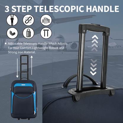 Flymax Vienna Voyager 4-Piece Soft Shell Luggage Set – Lightweight And Durable Travel Companion