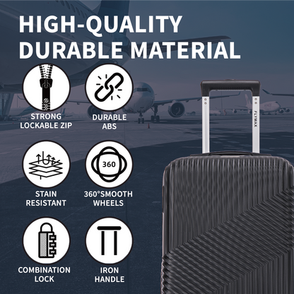 Flymax Zurich Shield lightweight 24" hard shell suitcase high quality materials