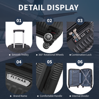 Flymax Zurich Shield lightweight 24" hard shell suitcase features
